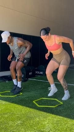 Instagram post by @juiceholmez for Sklz. Caption reads: [...] had crazy footwork 🔥
“Athlete”

•
•
•
#sklz....