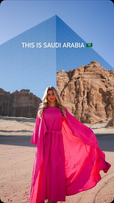 Instagram post by @jessmelu for Holafly. Caption reads: [...] reel for your Saudi trip 🇸🇦✨ ✨ Use....