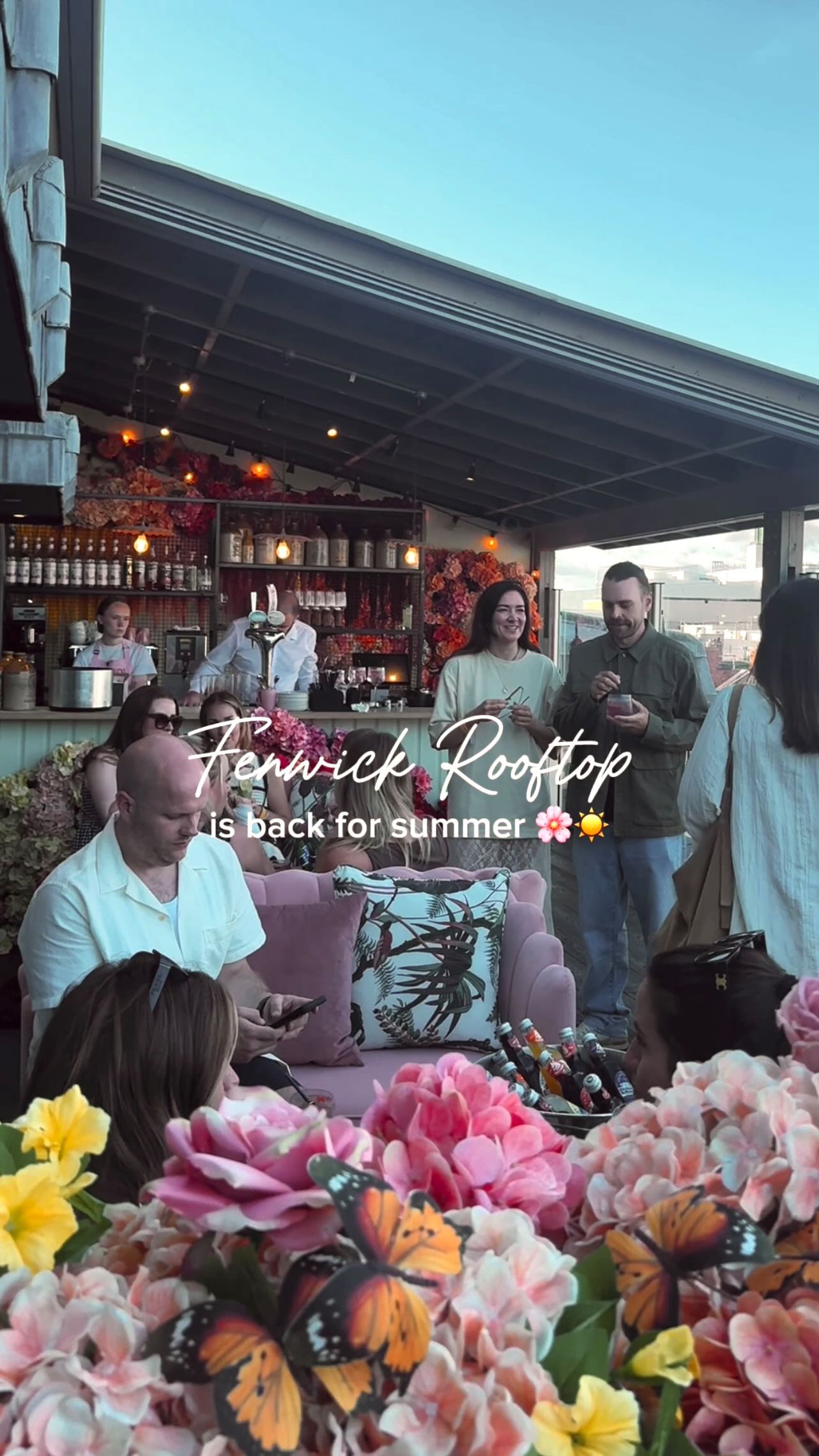 Instagram post by @stephfoxblogs for Fentimans. Caption reads: The Fenwick rooftop is back open!

ad| And the....