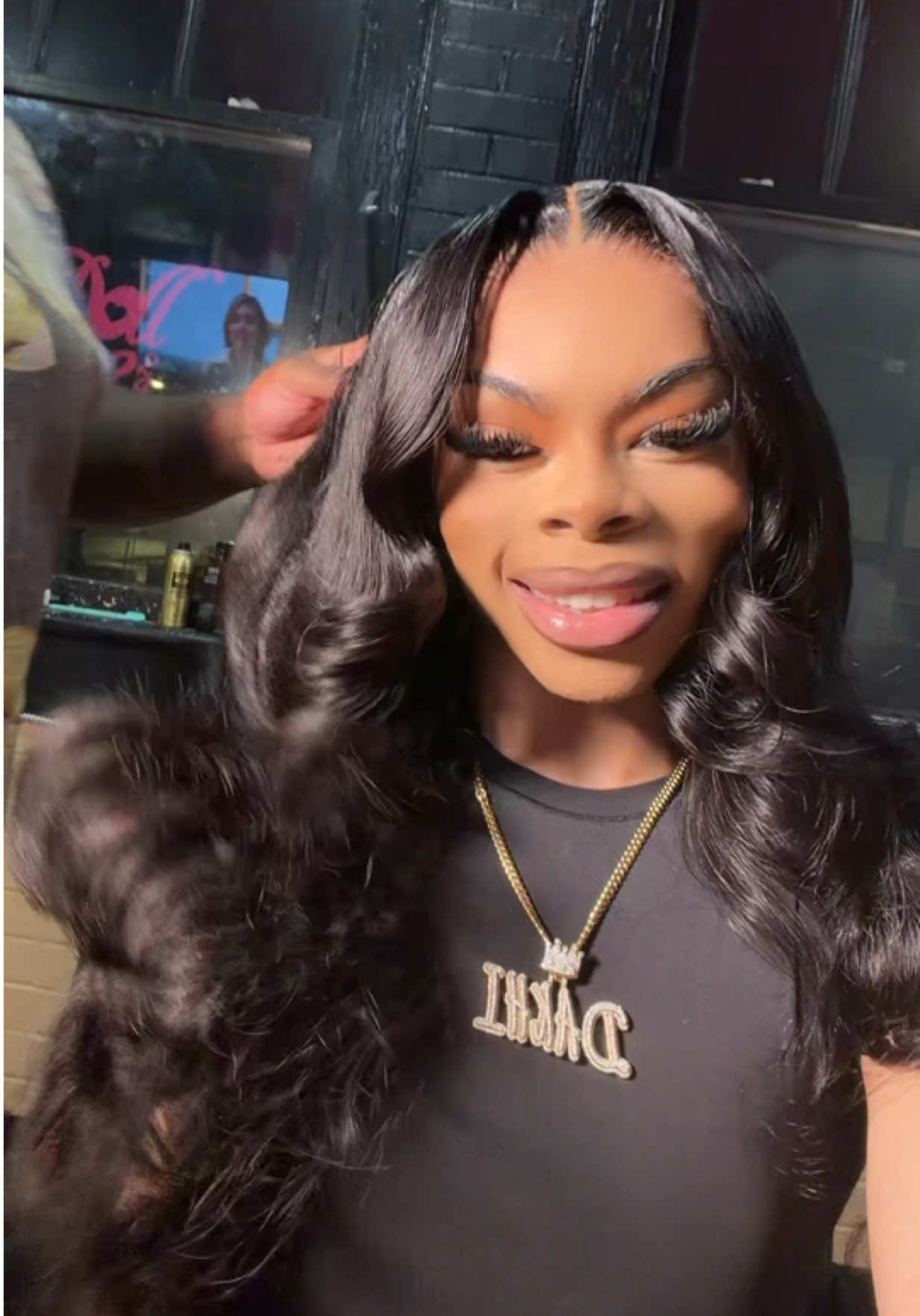 TikTok post by @youfoundsleeze for Cynosure Hair. Caption reads: Wig from @cynosurehairofficial @Cynosure Hair Shop....