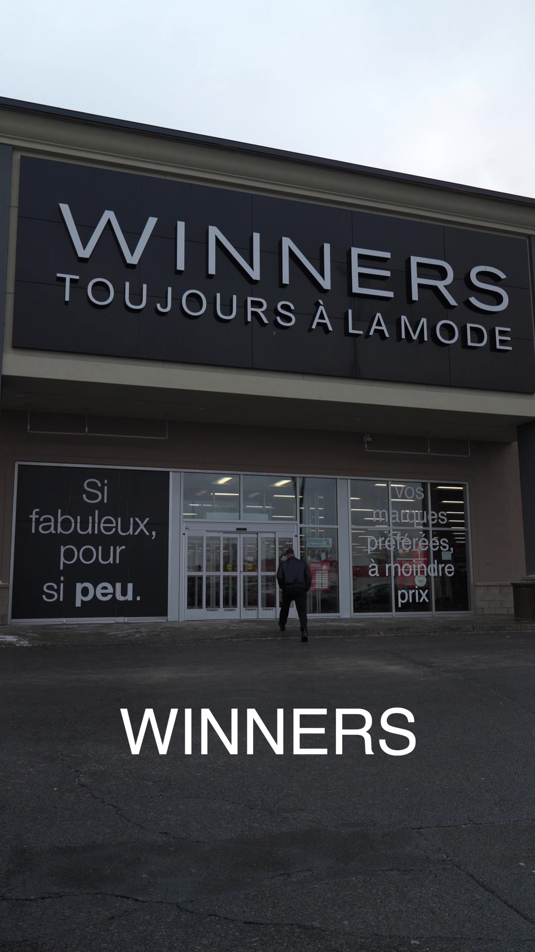 TikTok post by @mathieudufresnee for Winners. Caption reads: [...] then working out with a new gym outfit!....