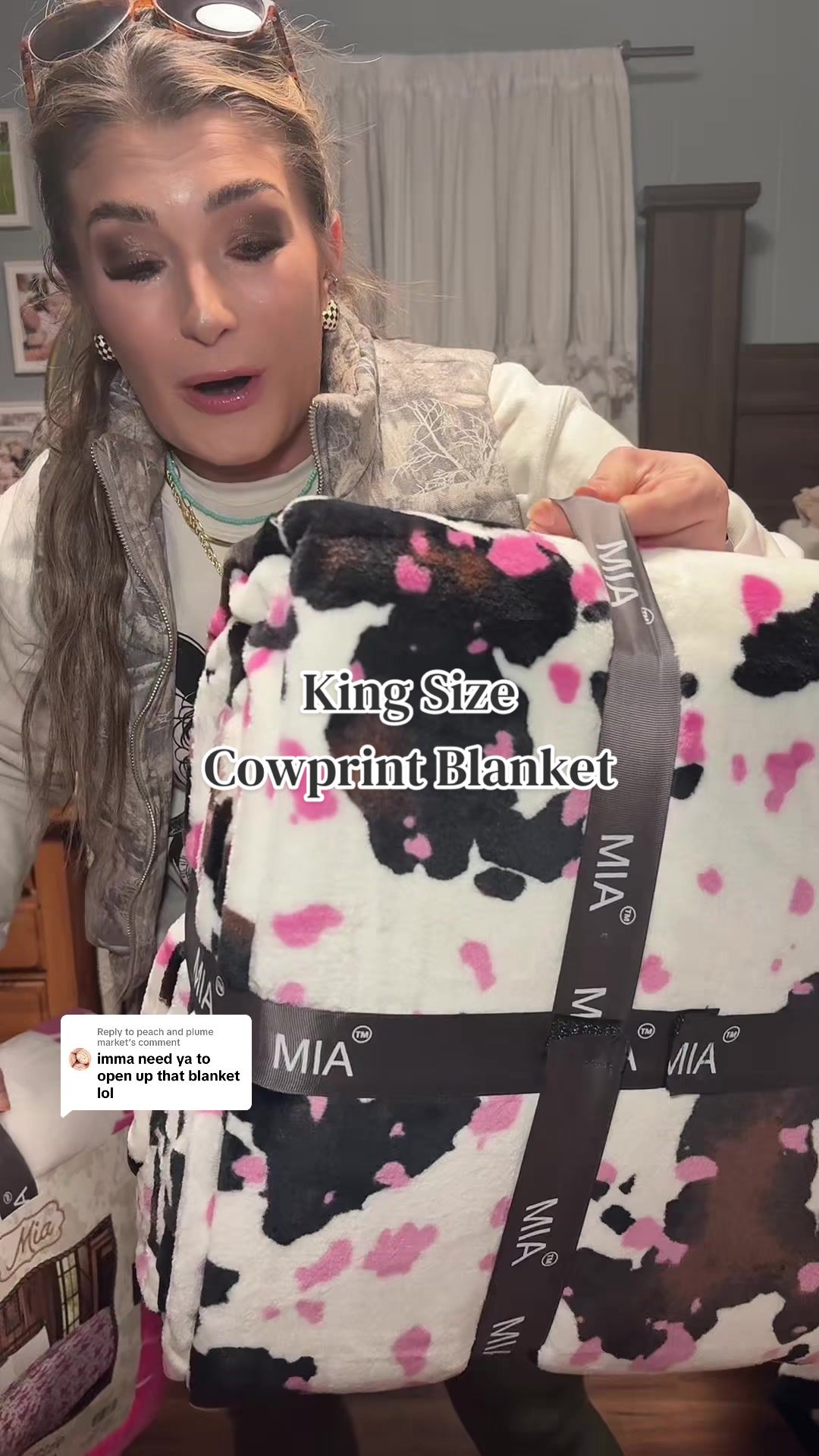 TikTok post by @youseekait_style for Dani Morgans. Caption reads: Replying to @peach and plume market the king size....