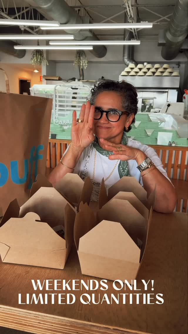 Instagram post by @caracas.bakery for Gopuff. Caption reads: Caracas Bakery is now on Gopuff — freshly baked,....