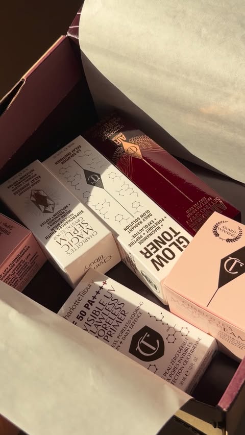 Instagram post by @beautybrains91 for Charlotte Tilbury. Caption reads: Unboxing my latest Charlotte Tilbury goodies 🤍....