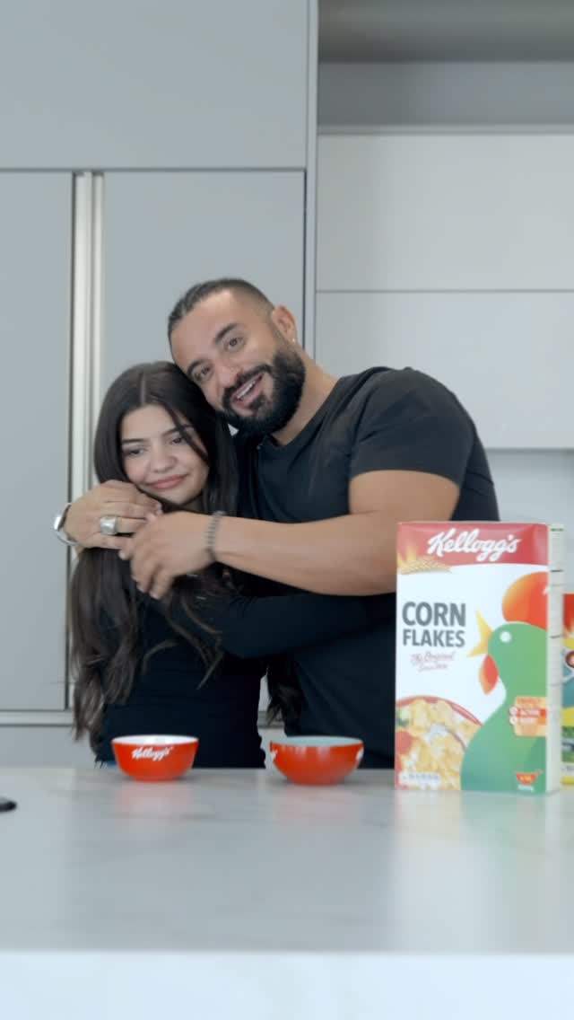 Instagram post by @krisfade for Kellogg's. Caption reads: Zara is so much better than me at the Kellogg’s....