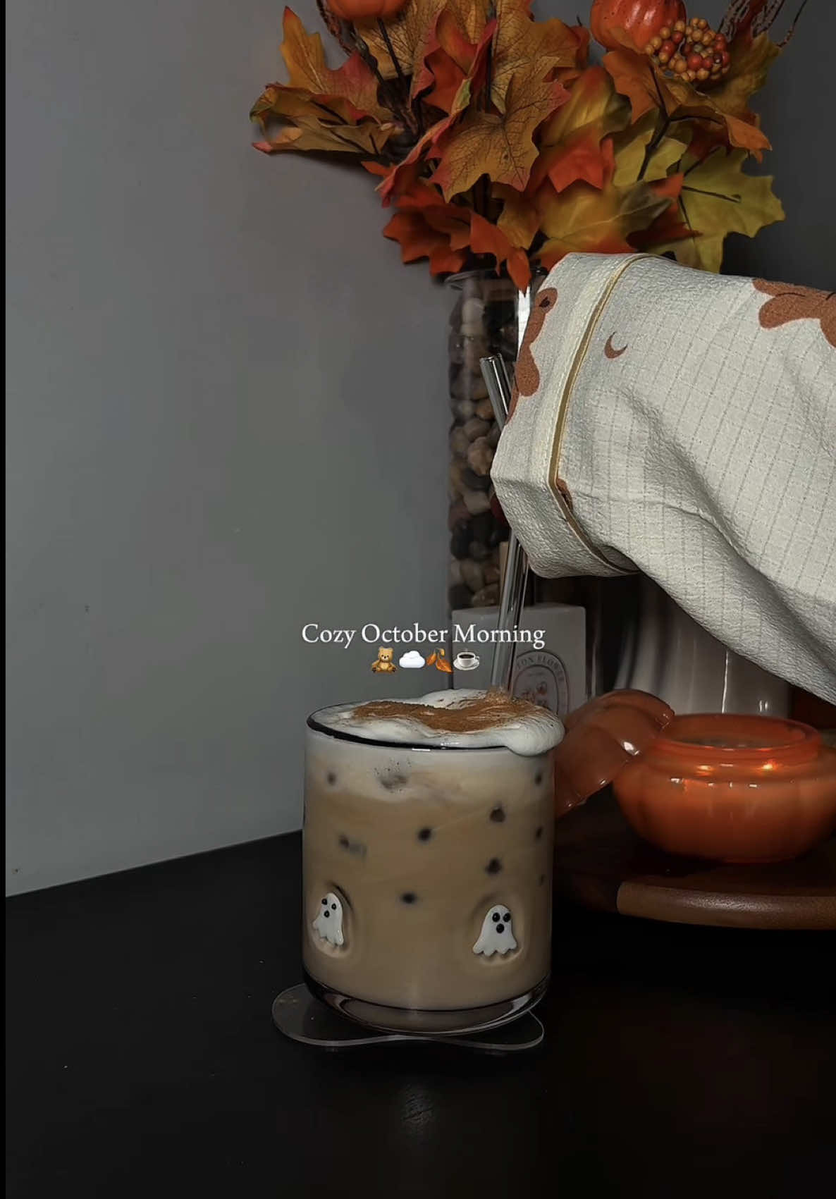 TikTok post by @iam_barb_ for Chobani. Caption reads: [...] #fallvibes  @Gilmore Girls @Chobani....