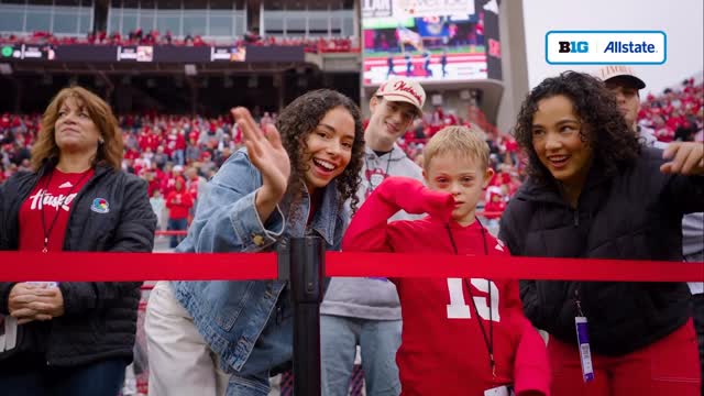 Instagram post by @bigtennetwork for Allstate. Caption reads: [...] in Lincoln ❤️ On the Beam presented by....