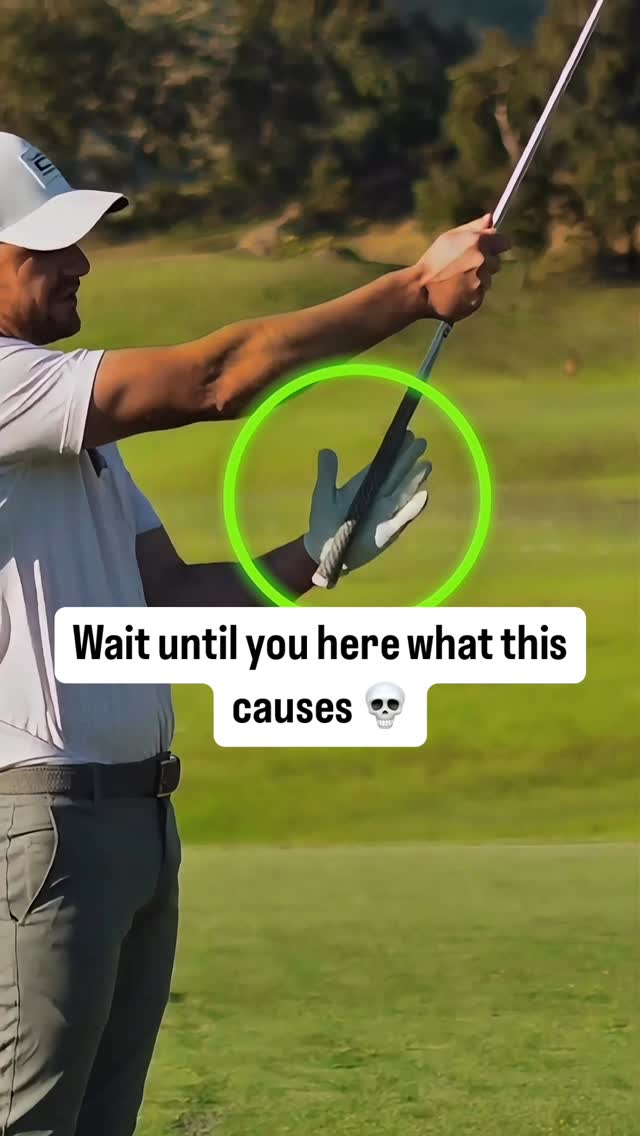 Instagram post by @kerrodgraygolf for COBRA Golf. Caption reads: Hold up….. Why are you letting your grip destroy....