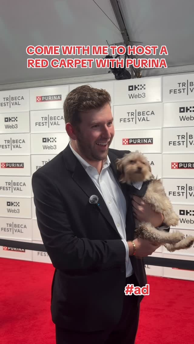 Instagram post by @hayderz for Purina. Caption reads: I still can’t believe I got to interview people on....