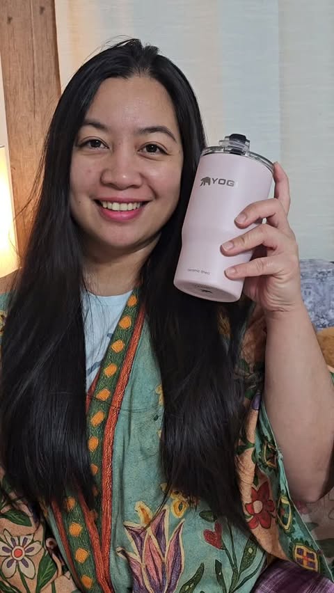 Instagram post by @gladz23 for Stack Influence. Caption reads: #AD YOGI CERAMIC LINING TUMBLER Correction sorry....
