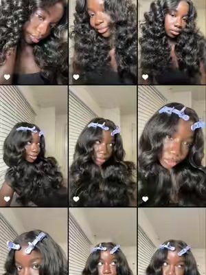 TikTok post by @_.yaa.adobea for Wavymy. Caption reads: [...] hair day on this side of the club 😝😝....