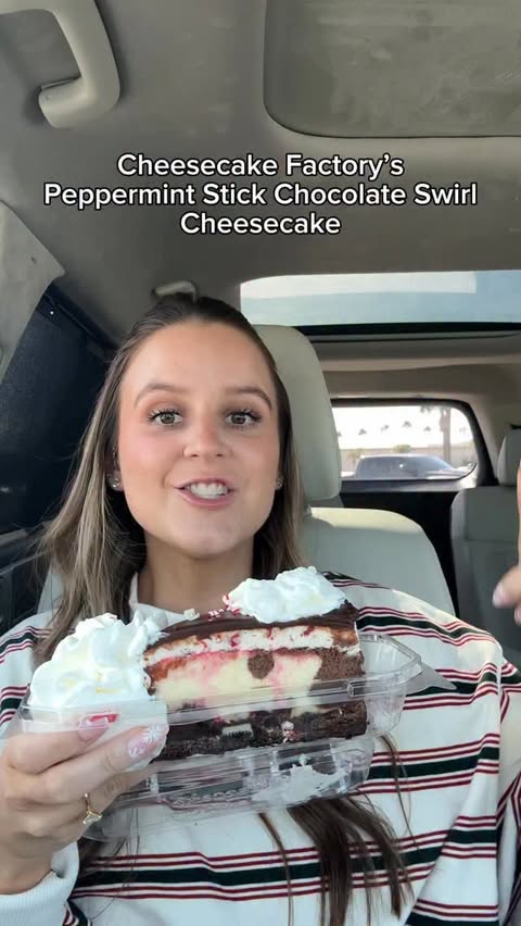 Instagram post by @kayleigh__eats for The Cheesecake Factory. Caption reads: One of the best cheesecakes is back!!!❤️....