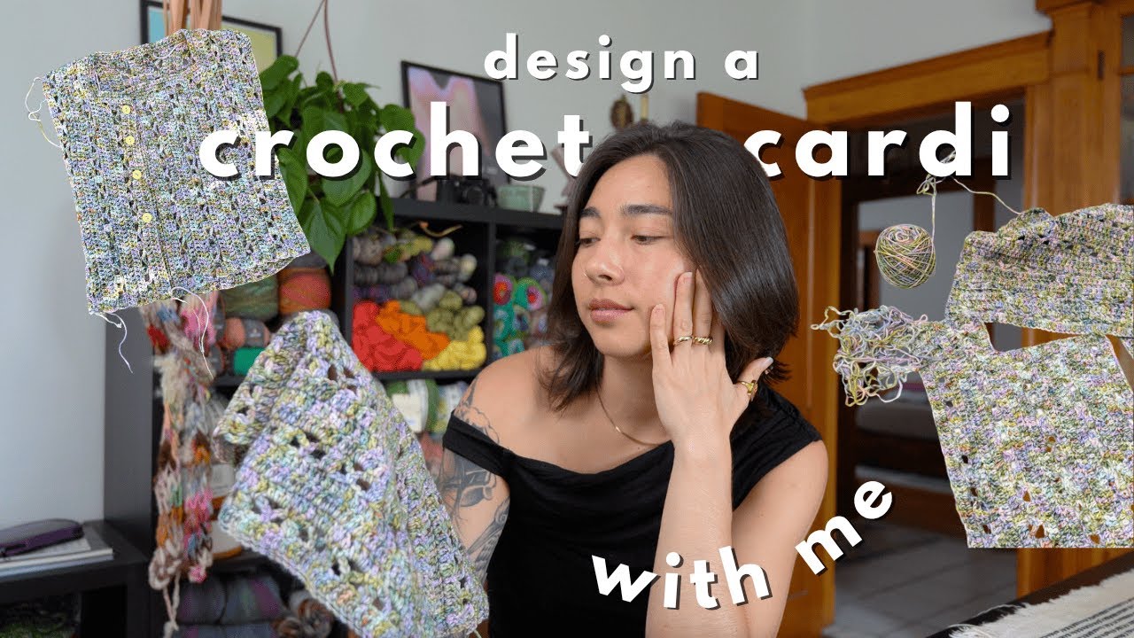 YouTube post by @itserinb for Universal Yarn. Caption reads: crocheting & designing a summer piece ⟡ creative....
