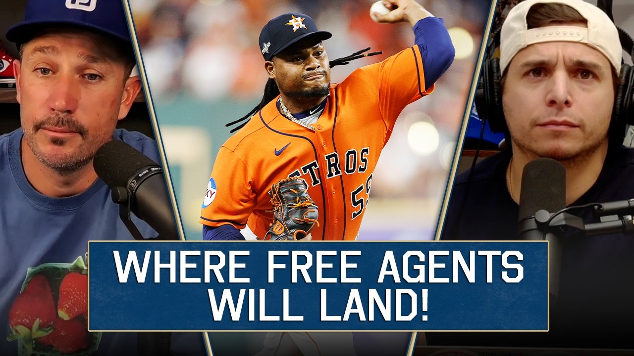 YouTube post by @TalkinBaseball for Best Western. Caption reads: Predicting The Rest of Free Agency! | 1090.