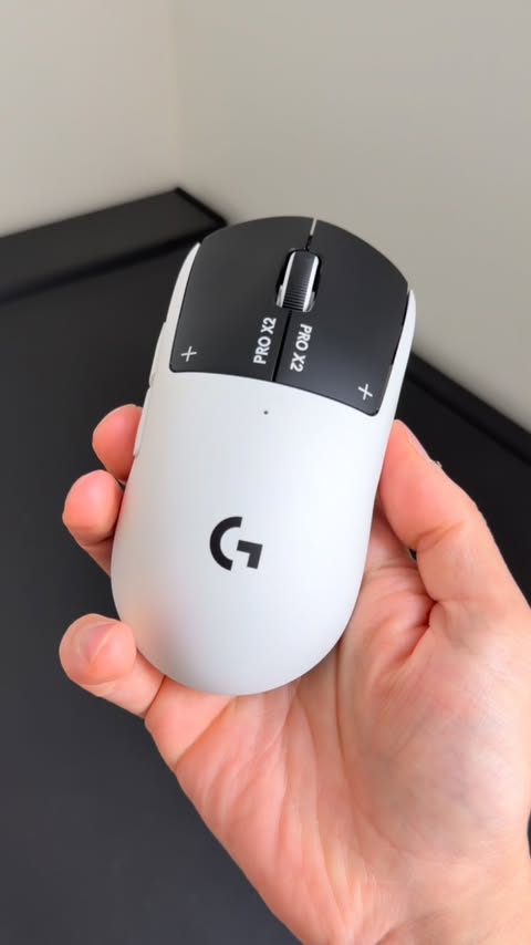 Instagram post by @shannongrixti for Logitech G. Caption reads: [...] actuation and a unique haptic system....