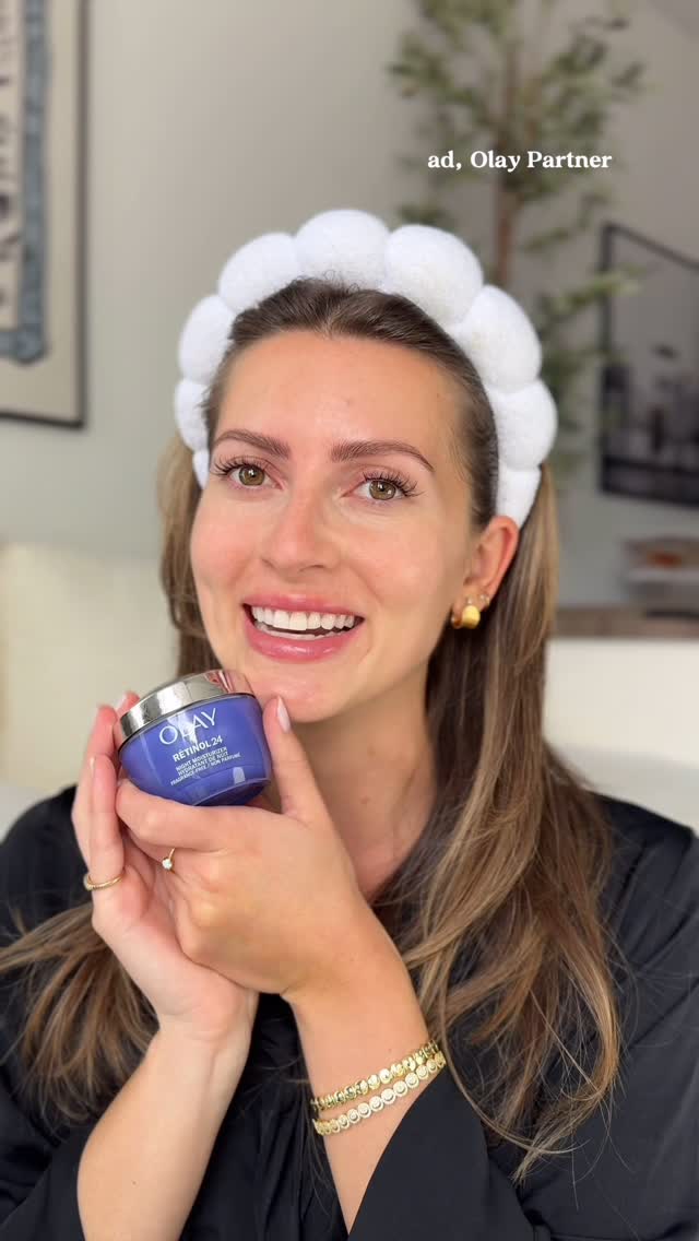 Instagram post by @marinarossa for OLAY. Caption reads: #ad 2 months later…of using Olay’s Retinol24....