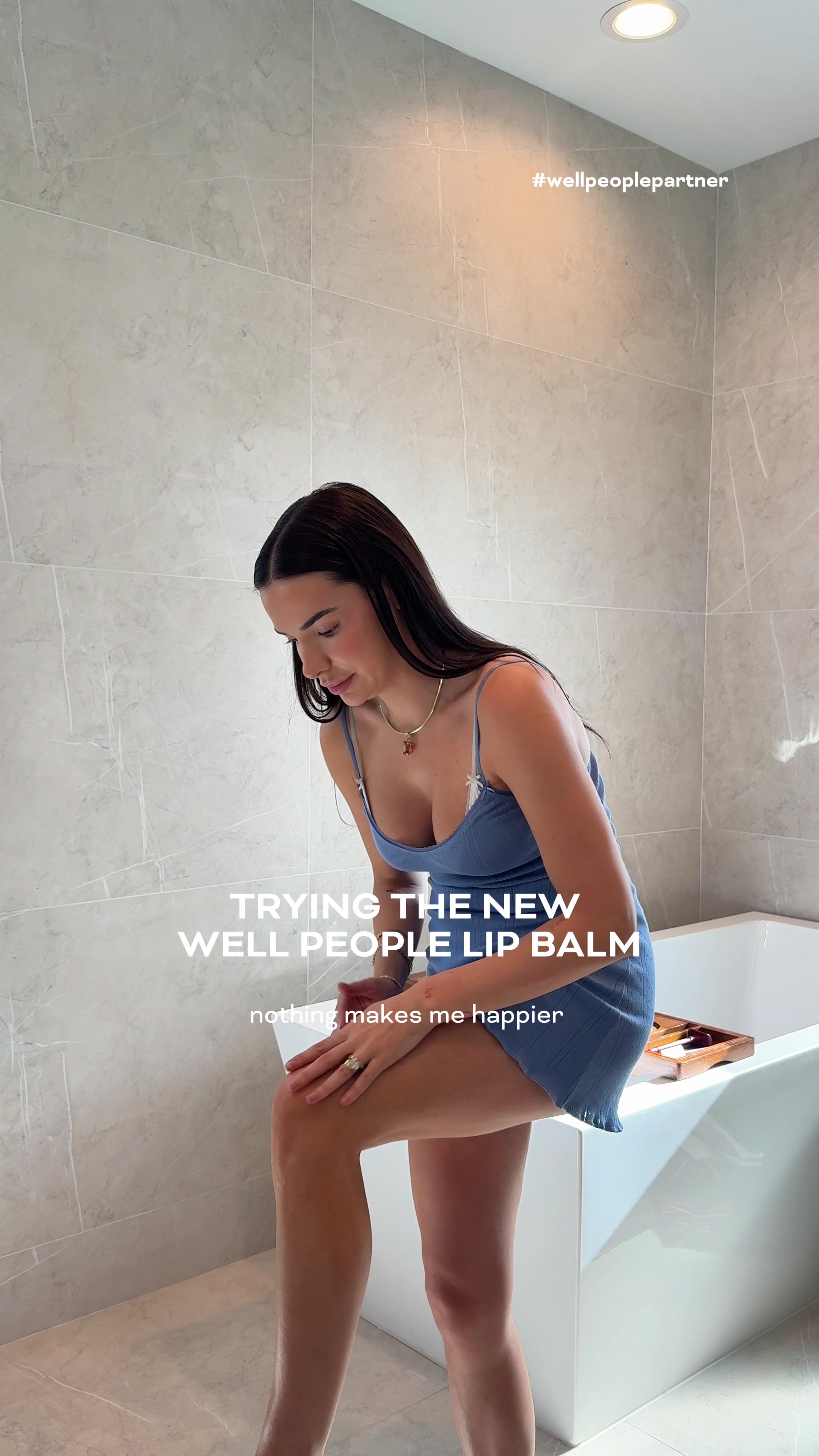 TikTok post by @catherine_lockhart for Well People. Caption reads: A lovely addition to my clean beauty routine: the....