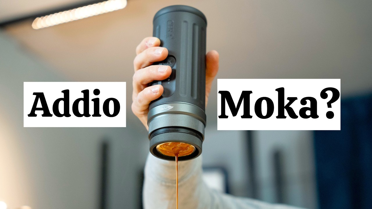 YouTube post by @angelosegoniDetectivedelcaffe for fas.st. Caption reads: Ikape: better than a moka pot… or not?.