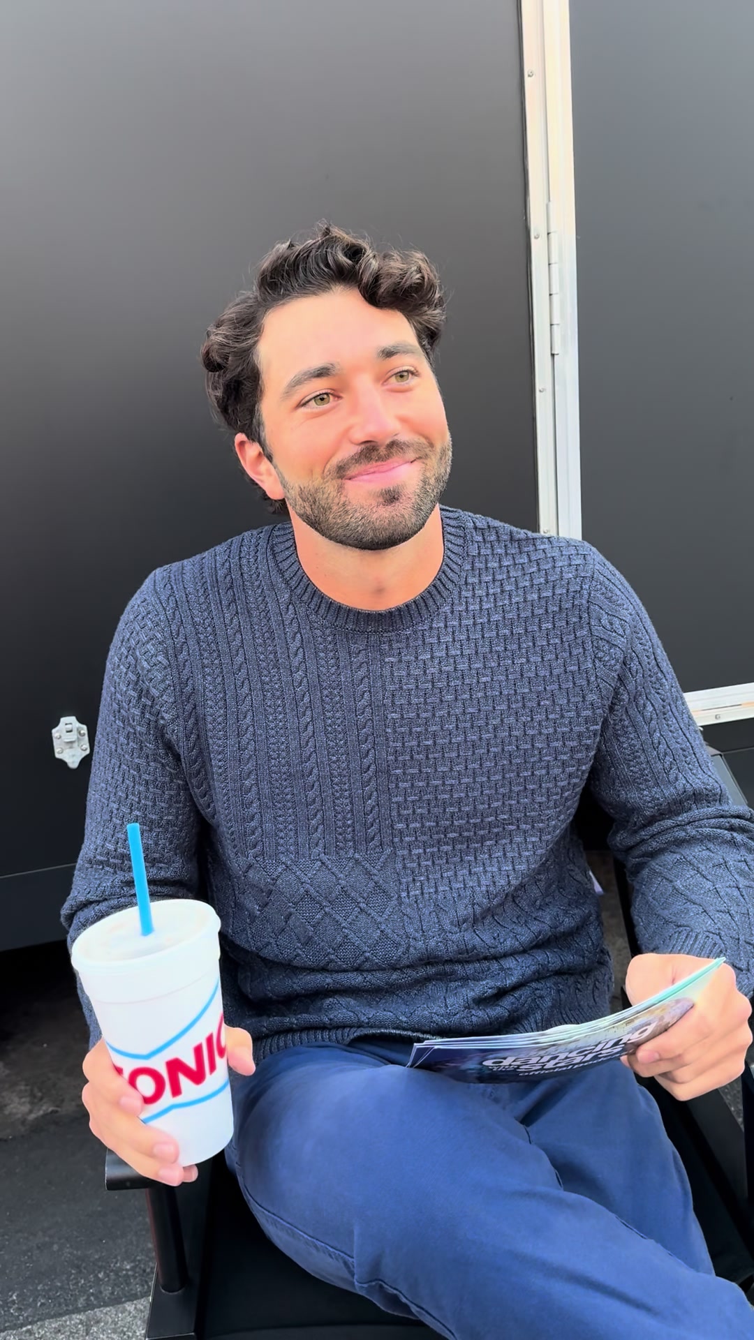 TikTok post by @officialdwts for Sonic Drive-In. Caption reads: Someone say bittersweet? @Joey Graziadei mixes up....