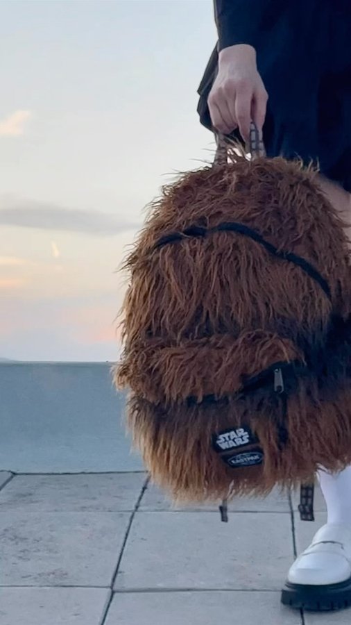 Instagram post by @korinadeal for Eastpak. Caption reads: Unleash the force of style with the Star Wars™ and....