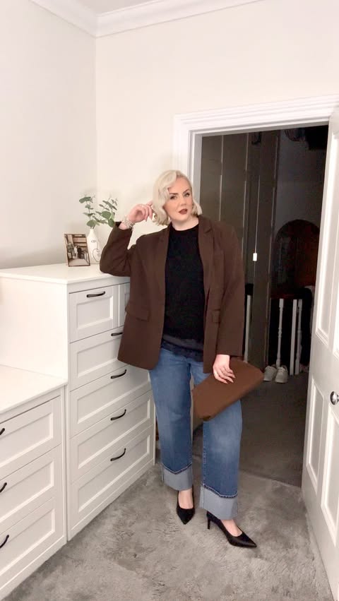 Instagram post by @thestyleofirayne for Katie Loxton. Caption reads: A Christmas date night outfit idea, no sequins, no....