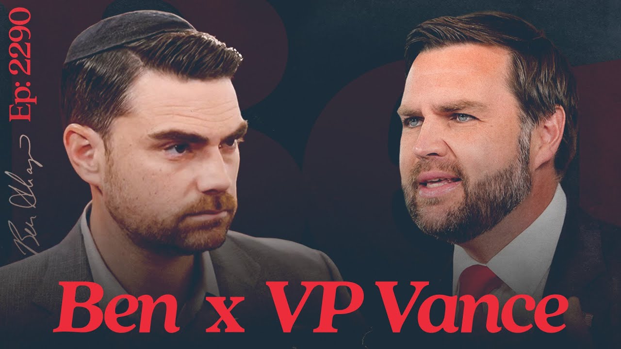 YouTube post by @BenShapiro for Hiya. Caption reads: GOVERNMENT SHUTDOWN: VP JD Vance Stops By To....