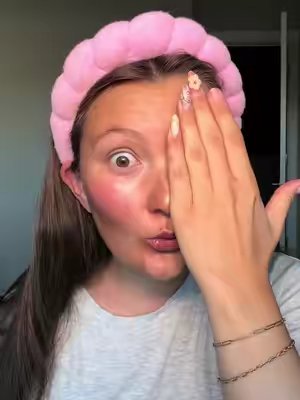 TikTok post by @kelliecrowther for Banila Co USA. Caption reads: [...] @BANILA CO GLOBAL #quickmakeup #banilacousa....