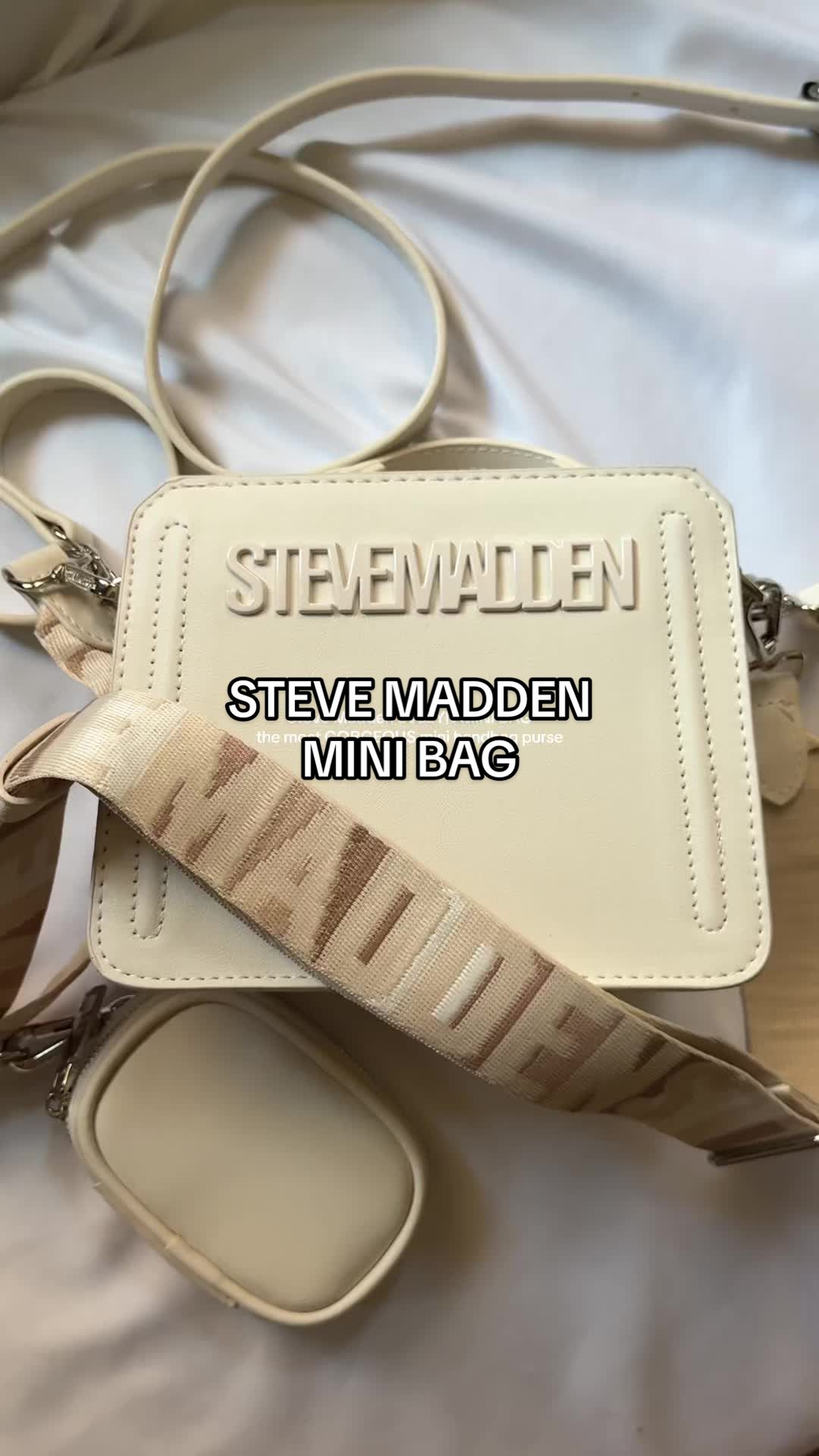 TikTok post by @shantemercedes for Steve Madden. Caption reads: [...] chain on your key chain 😆 @stevemadden....
