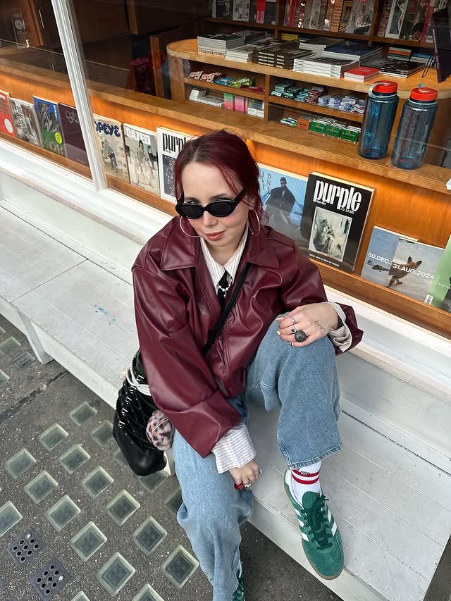 Instagram post by @alinaal.jpg for SSENSE. Caption reads: Loving these effortless fall vibes from @ssense....