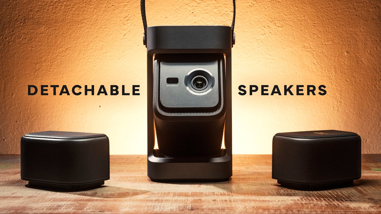 YouTube post by @FenchelJanisch2 for NEBULA. Caption reads: soundcore Nebula P1: Projector with detachable....