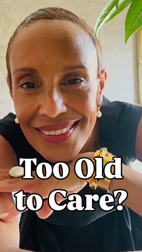 Instagram post by @theelegantstylist for etsy. Caption reads: Too Old to Care? (Please share this one with other....
