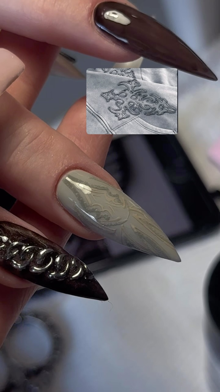 Instagram post by @siskkastudios for NAMED COLLECTIVE. Caption reads: my entry for #namednails @namedcollective....