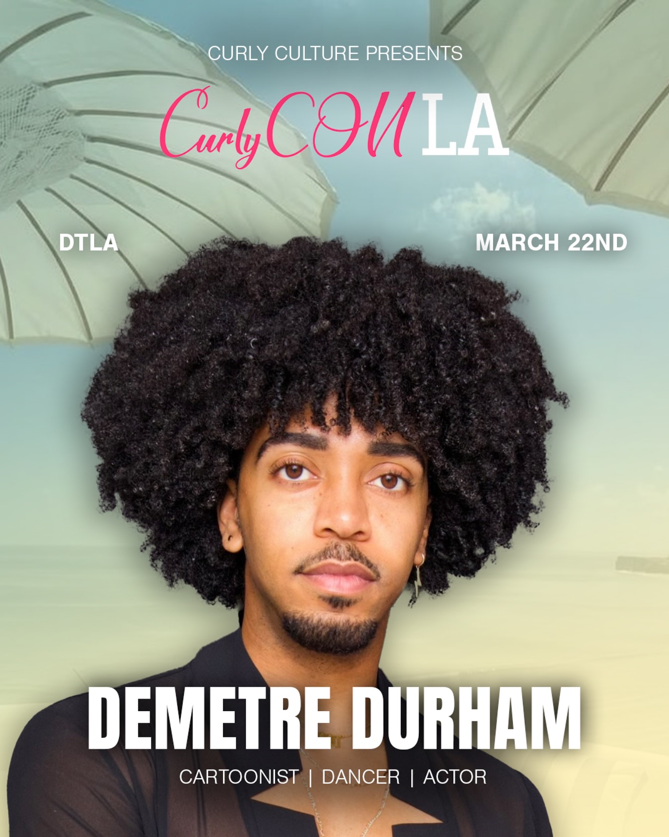 Instagram post by @your.royal.freshness for Mielle Organics. Caption reads: Catch me at @curlyconla this weekend in LA! As an....
