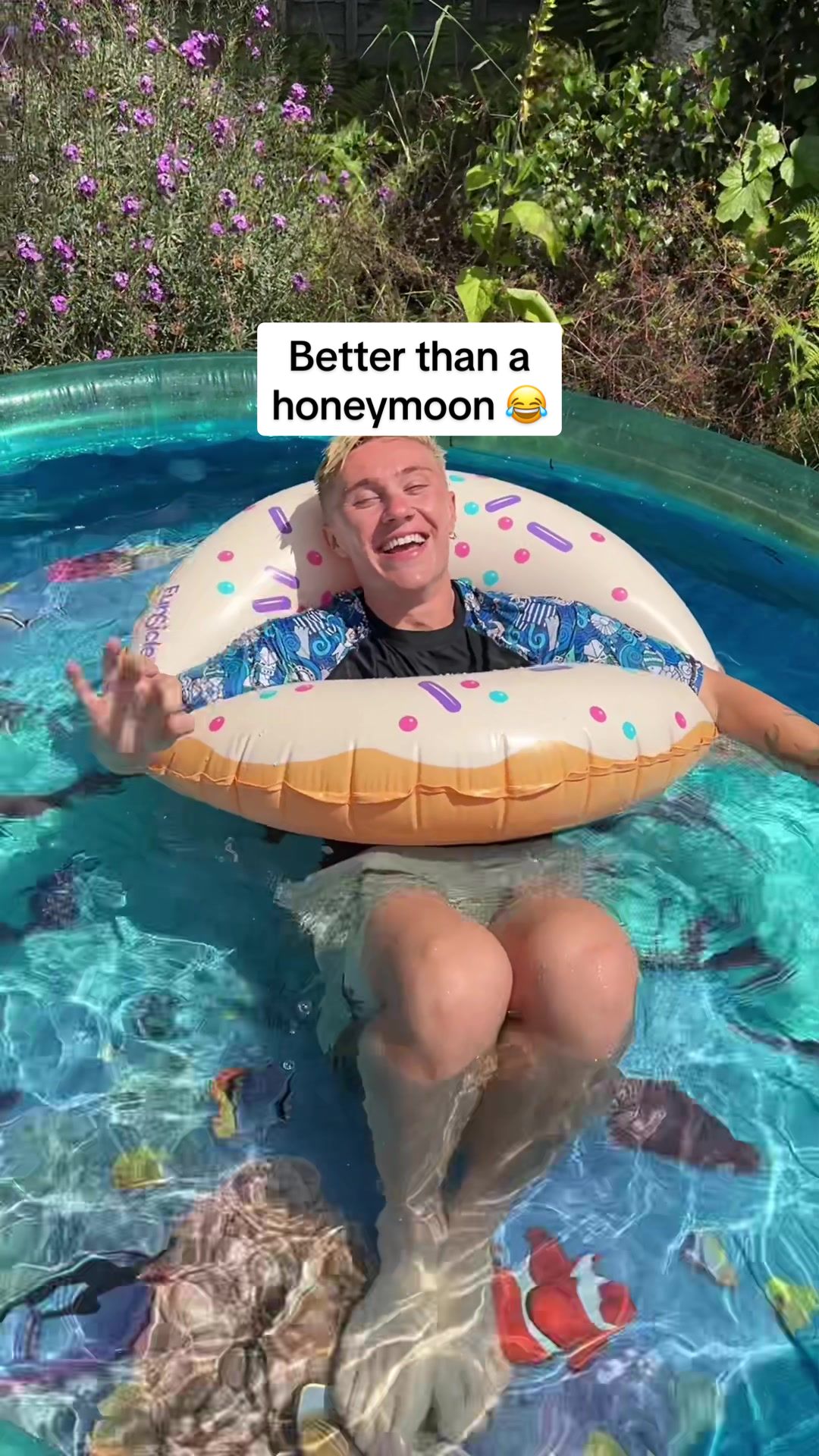 TikTok post by @matthewandryanuk for Funsicle. Caption reads: [...] husband will change his mind now 🦈😂....