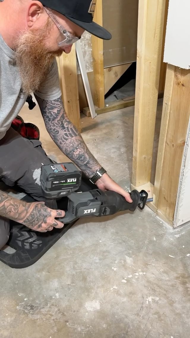 Instagram post by @krugerconstruction for Spyder Products. Caption reads: [...] under this staircase • Running this....