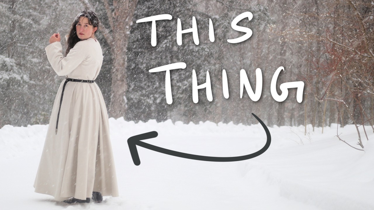 YouTube post by @MorganDonner for thredUP. Caption reads: Housebook Dress, Durer Gown, or Stehfaltenkleid -....