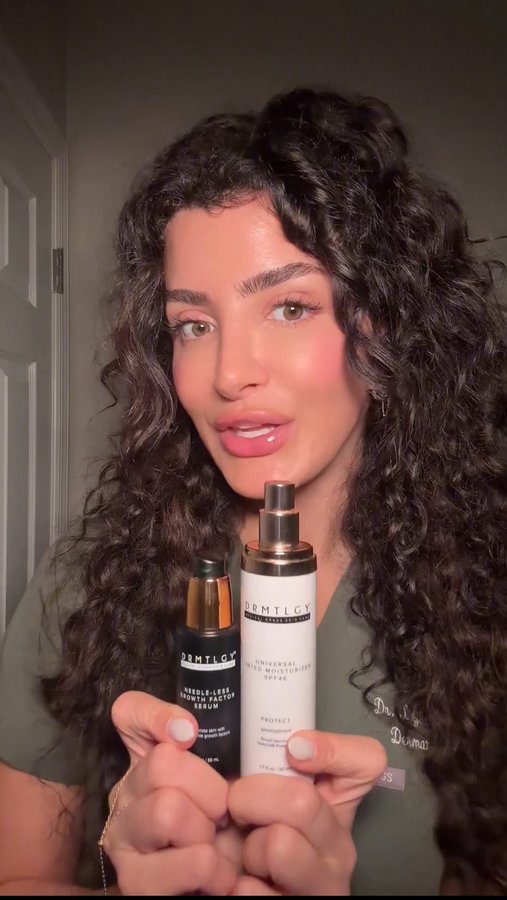 Instagram post by @beautydermmd for DRMTLGY. Caption reads: When @beautydermmd tells you to shop, you....