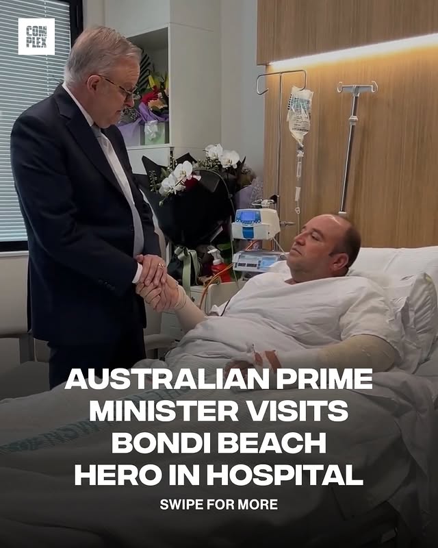 Instagram post by @complex_au for Complex. Caption reads: Australia’s Prime Minister has visited Bondi hero....