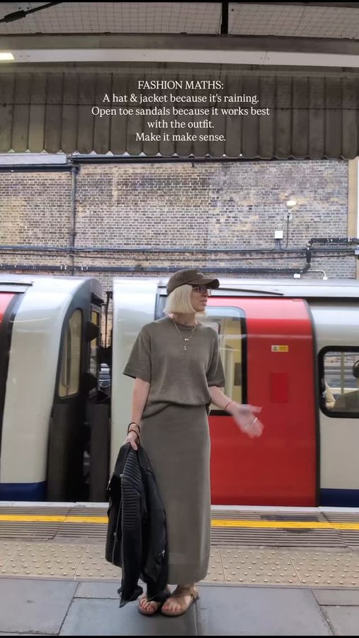 Instagram post by @gemmarosebreger for Vision Express. Caption reads: The answer is that I will have soggy toes and dry....