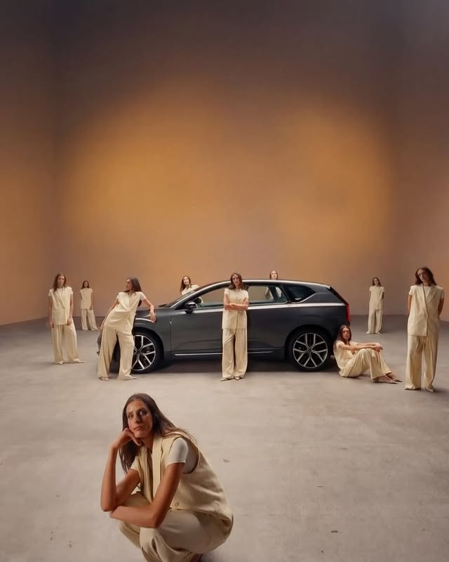 Instagram post by @catarinamira for Volvo Cars. Caption reads: In December @volvocars and @meta emailed me asking....