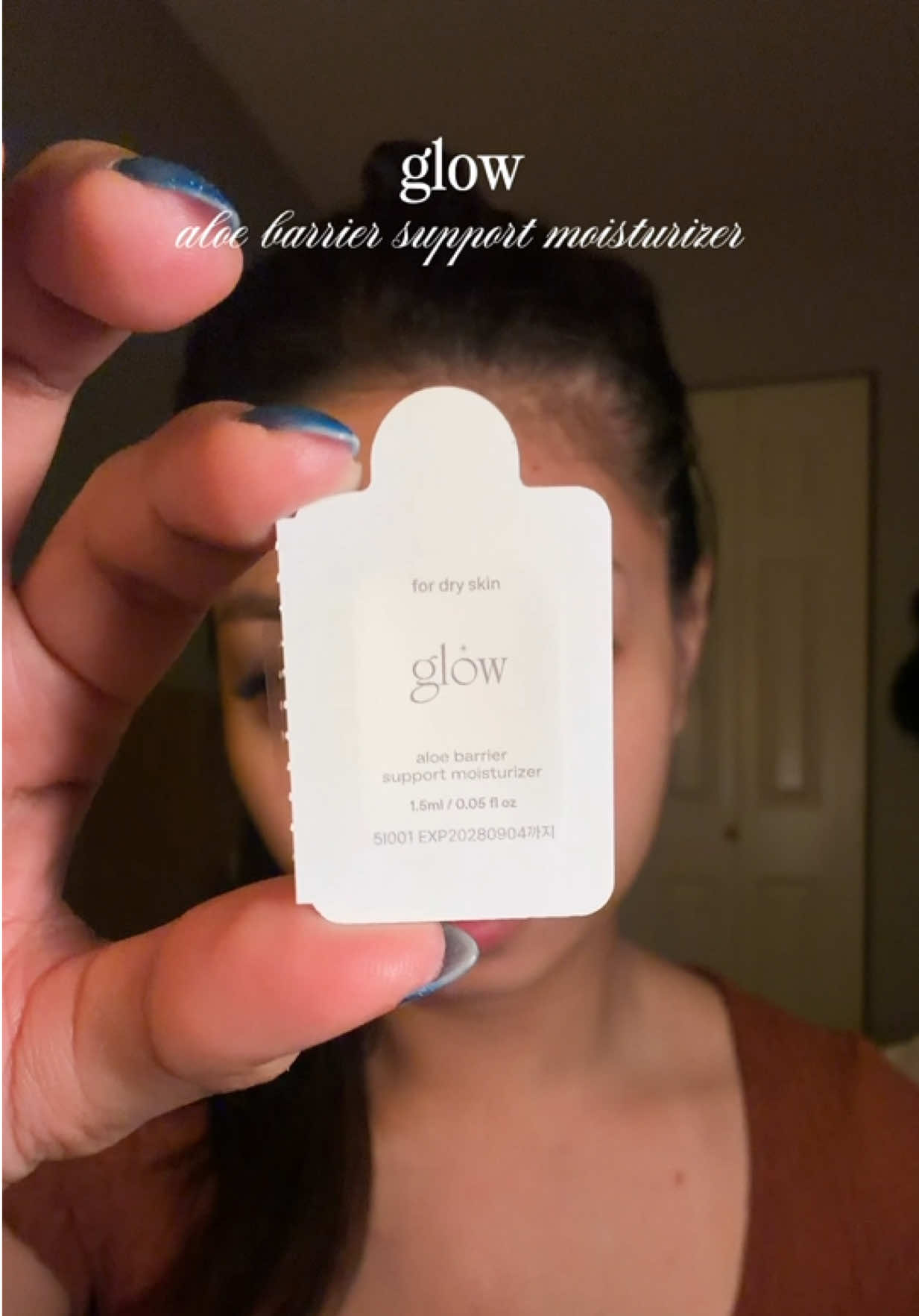 TikTok post by @byberniceja for Glow Is Here. Caption reads: #gifted by @glow <3 Anybody else scared of plane....