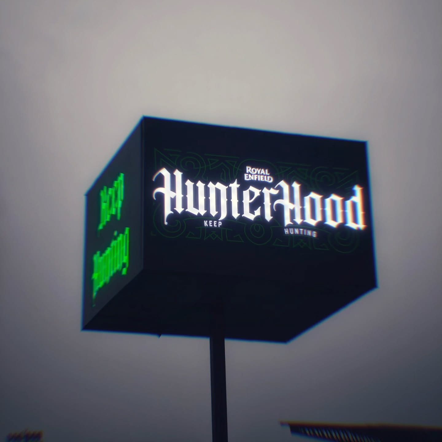 Instagram post by @biker_niladri for Royal Enfield. Caption reads: [...] Community Vibes. The Hunterhood by Royal....