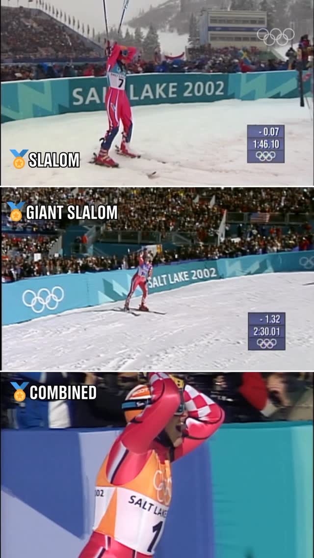 Instagram post by @hrvatski_olimpijski_odbor for Olympics. Caption reads: Janica Kostelić, first Croatian to win a Winter....