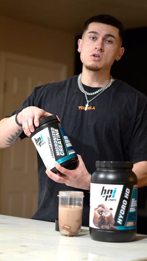 Instagram post by @lperroguero for BPI Sports. Caption reads: @bpisports_official Micronized Creatine makes it....