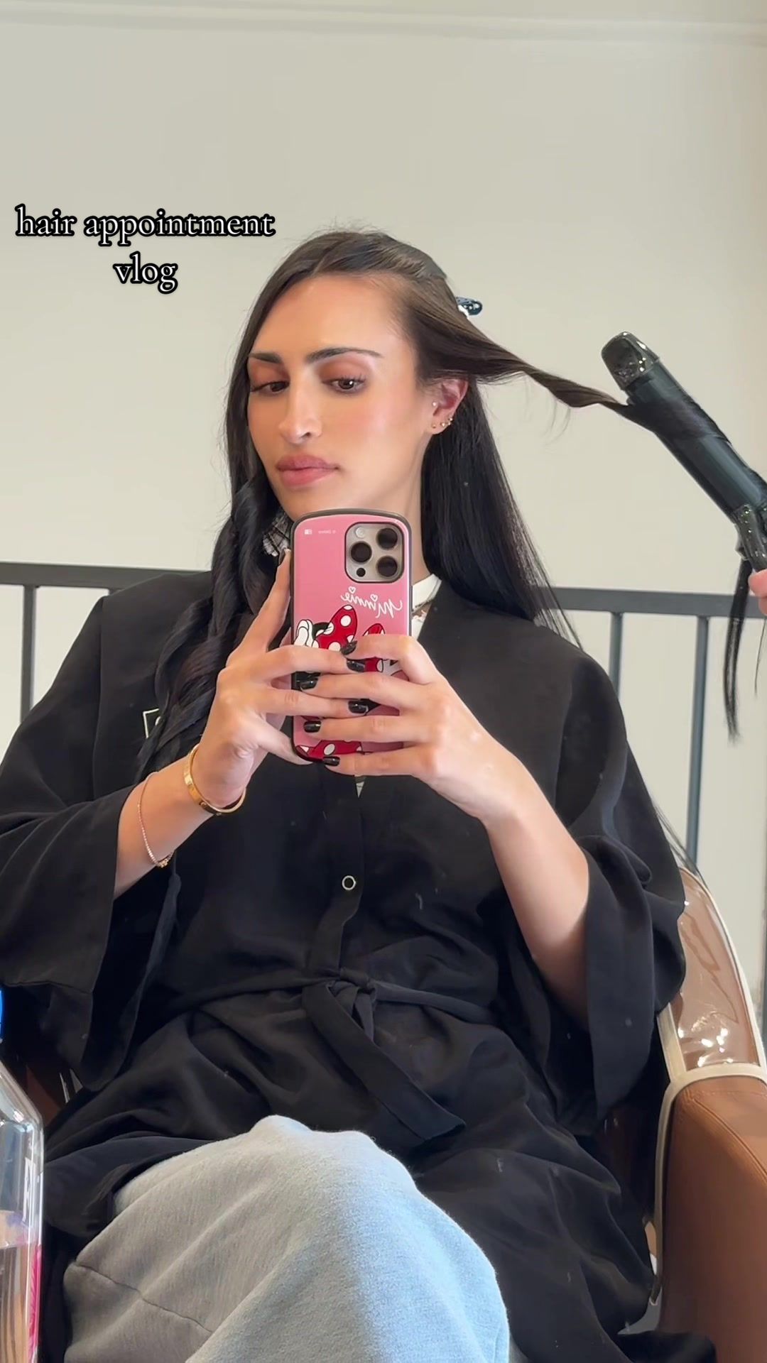 TikTok post by @dariakateb for Davines. Caption reads: @Davines treated me to a little haircare day 🫶🏼....