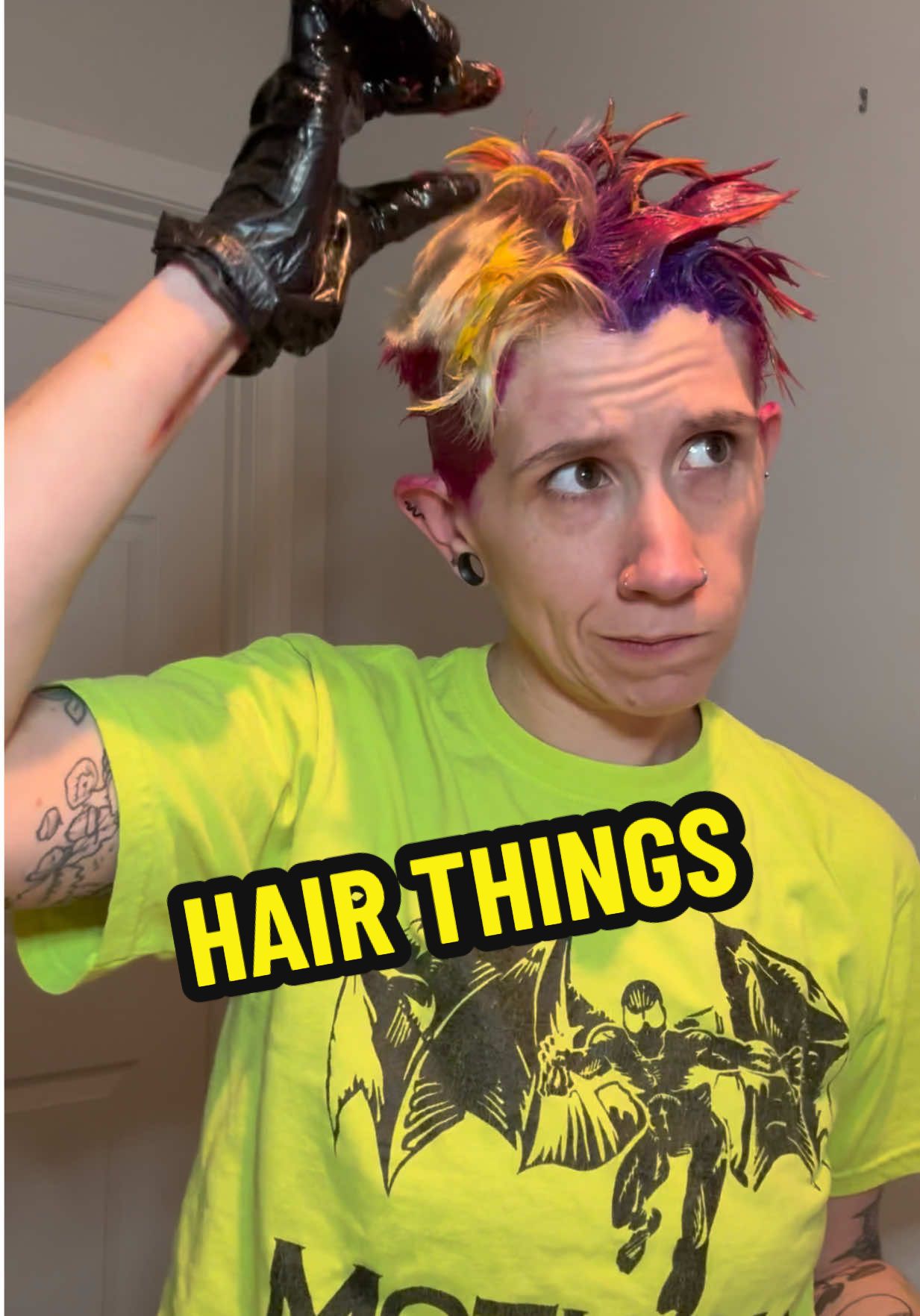 TikTok post by @toriphantom for Sally Beauty. Caption reads: I’m proud of how my hair turned out, happy pride....