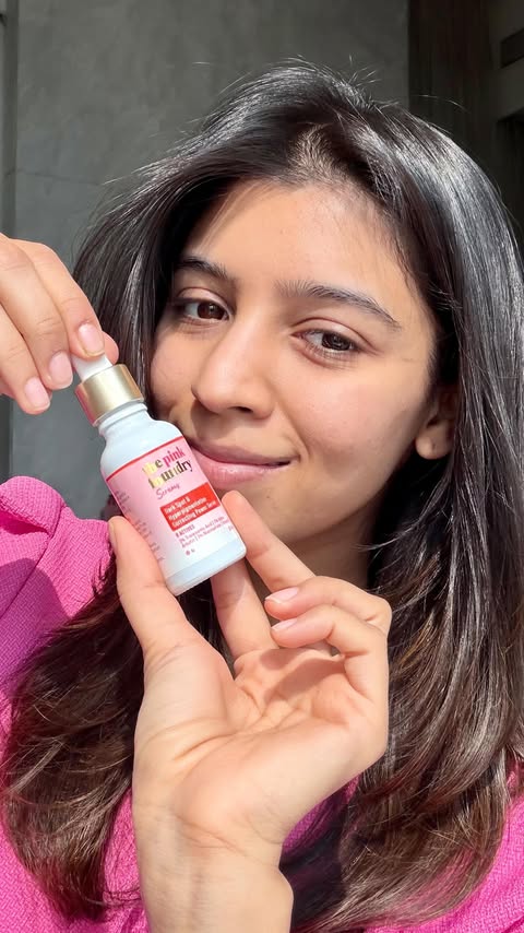 Instagram post by @rithink.this for The Pink Foundry. Caption reads: dark spots won’t fade unless you treat them....