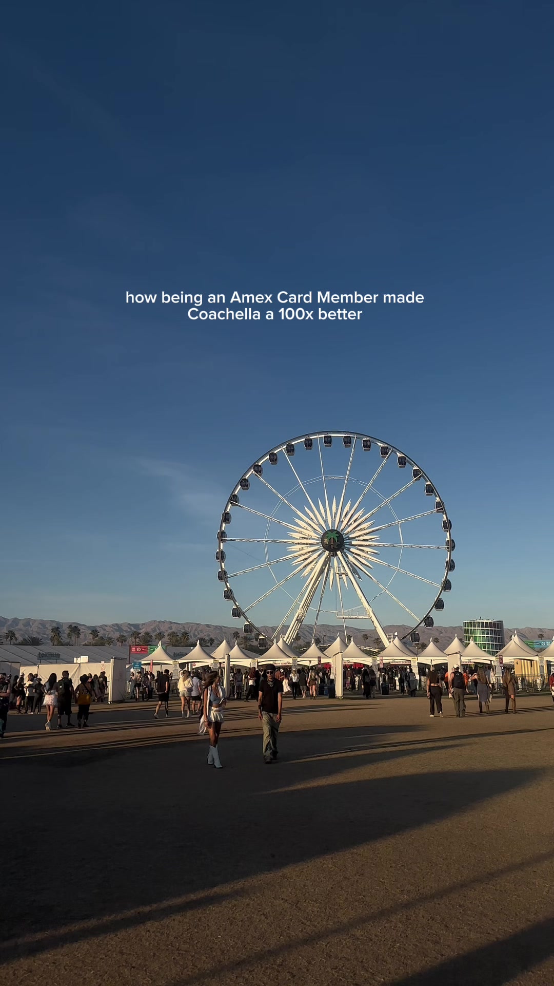 TikTok post by @kimchixjollof for American Express. Caption reads: [...] an Amex Card in time for Coachella @American....