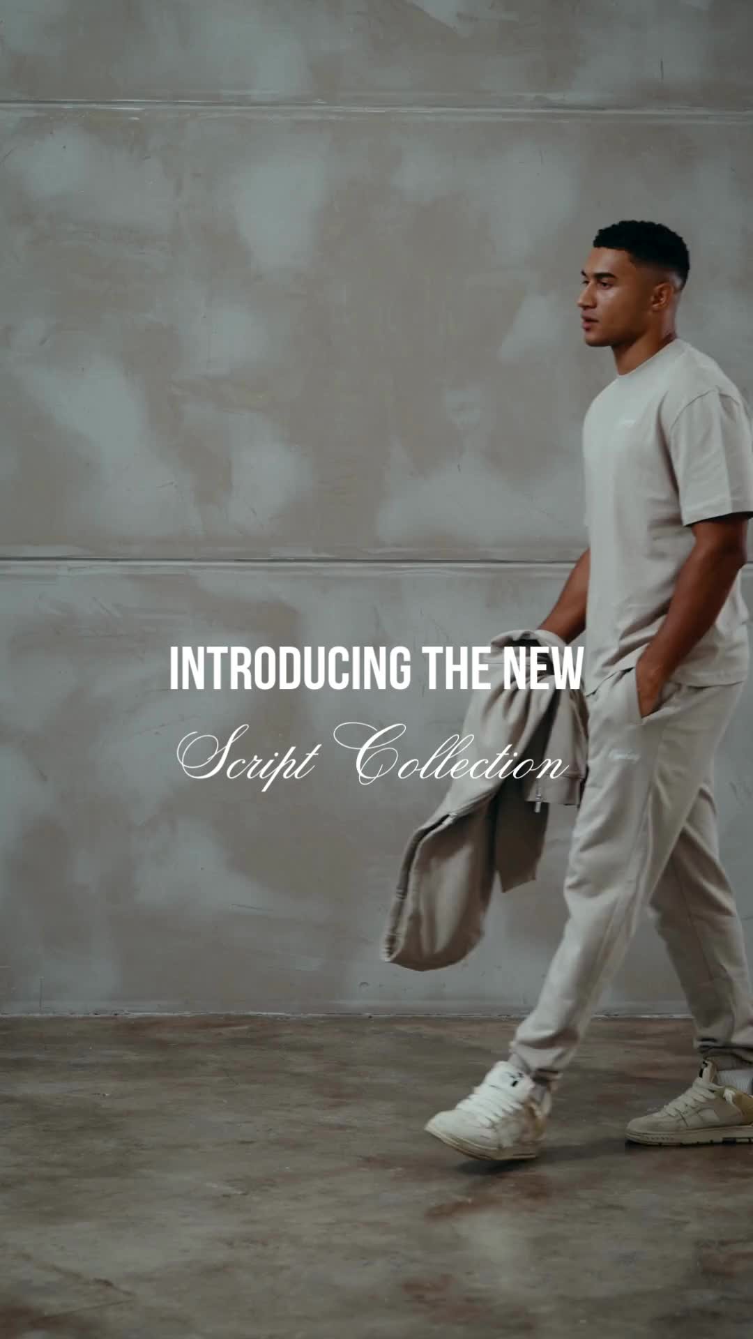 Instagram post by @nathannuyts for Gym King. Caption reads: Introducing the Script Collection.⁠
⁠
Relaxed fits....