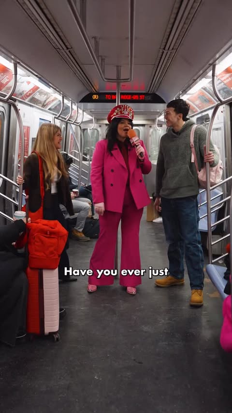 Instagram post by @lovetrainnyc for Away. Caption reads: [...] 💼💘 The Love Train is rolling with @away,....